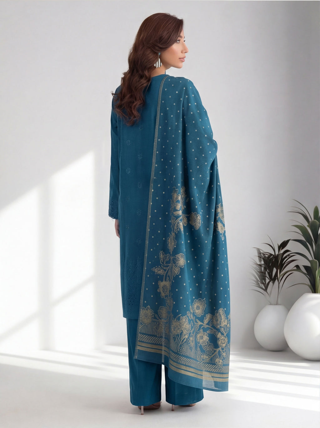 Chahrangi Embroidered Chikankari D05