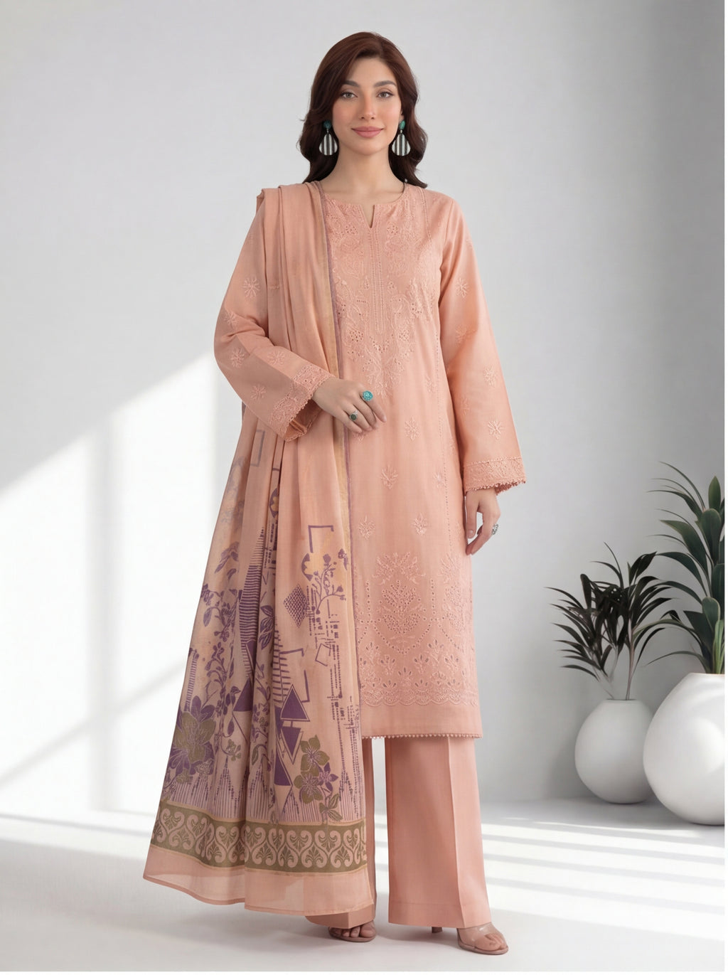 Chahrangi Embroidered Chikankari D03