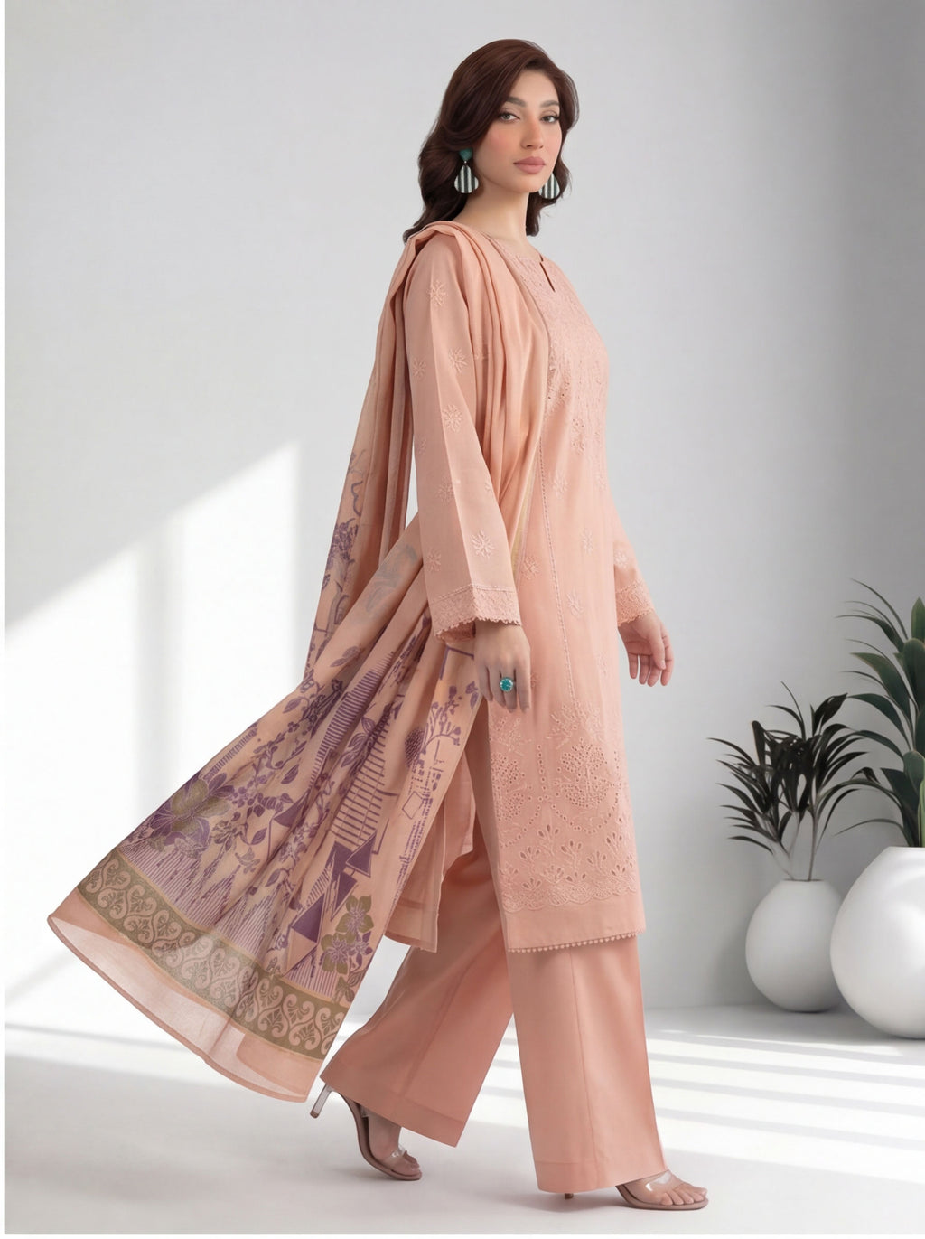 Chahrangi Embroidered Chikankari D03