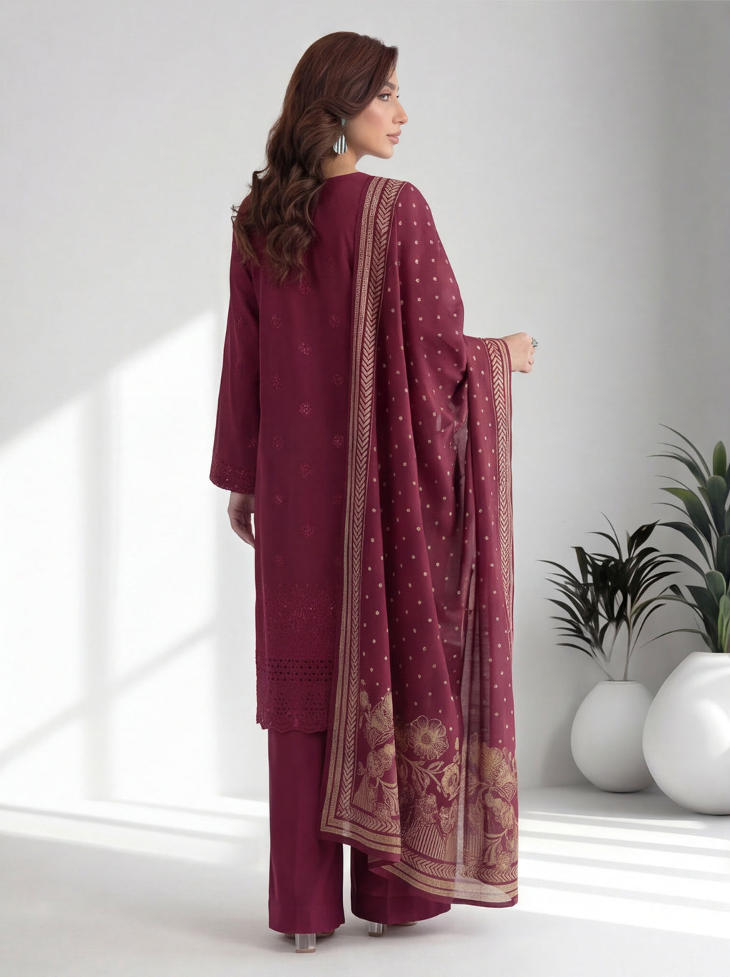 Chahrangi Embroidered Chikankari D04