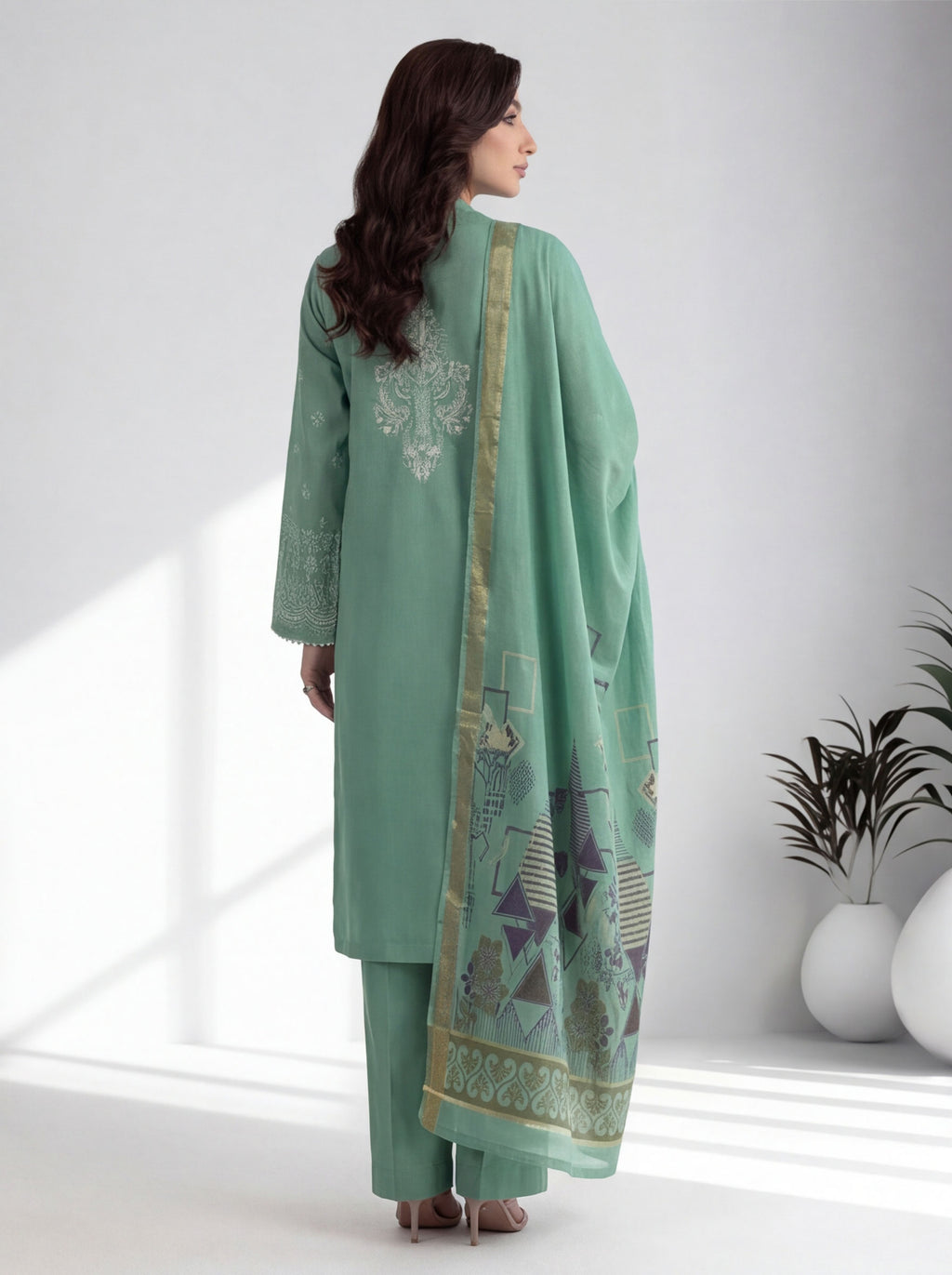 Chahrangi Embroidered Chikankari D02