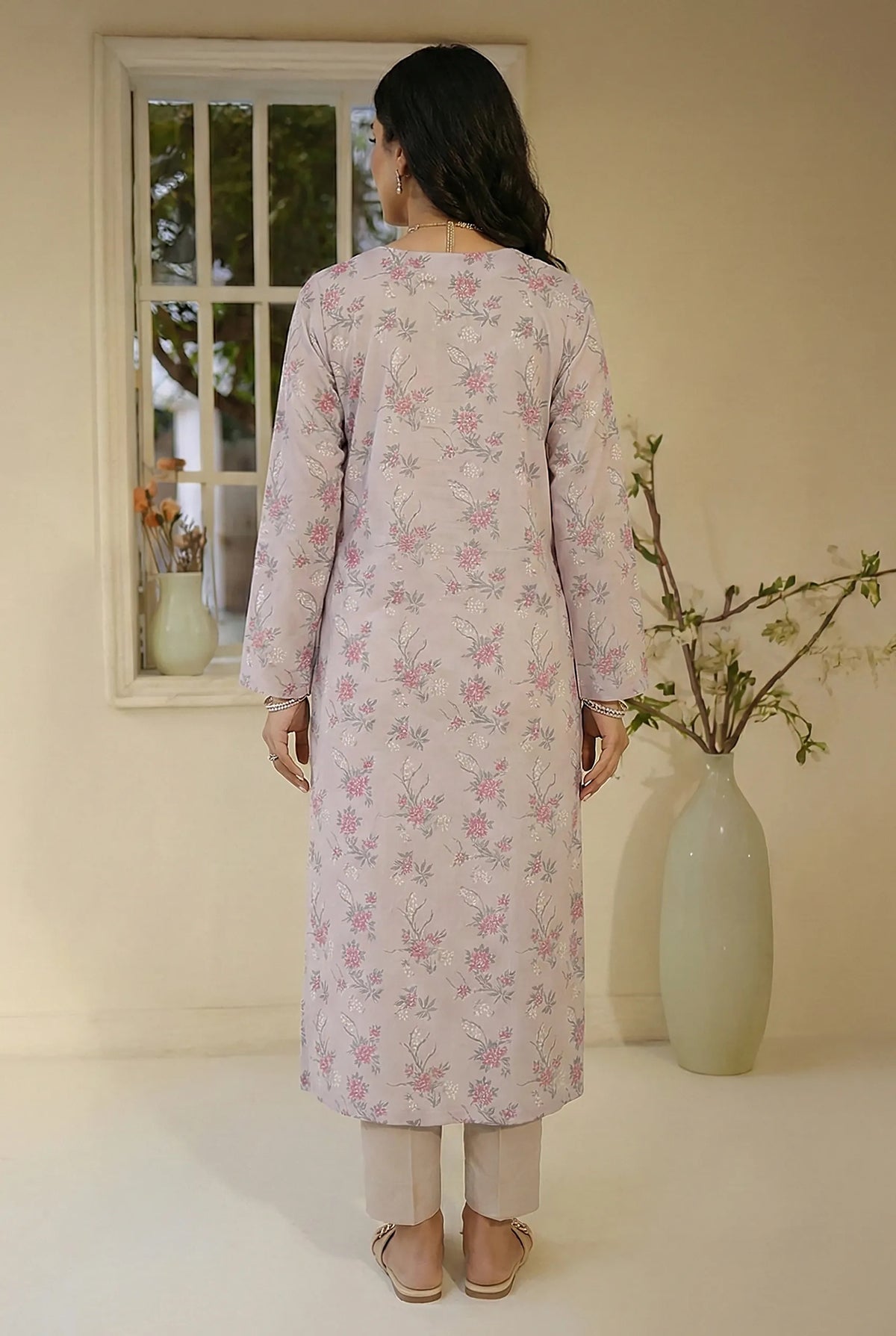 2 Piece Self Embroidered Viscose D2