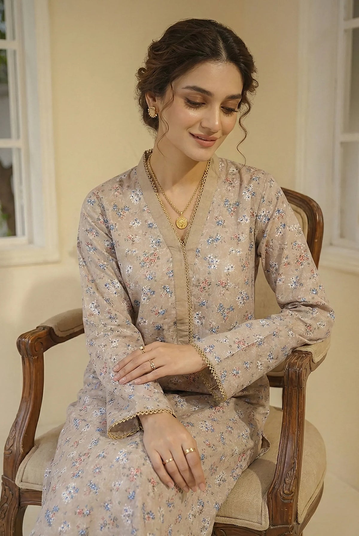 2 Piece Printed Viscose D1