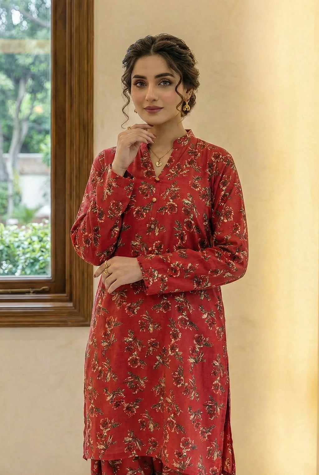 2 Piece Printed Viscose D7