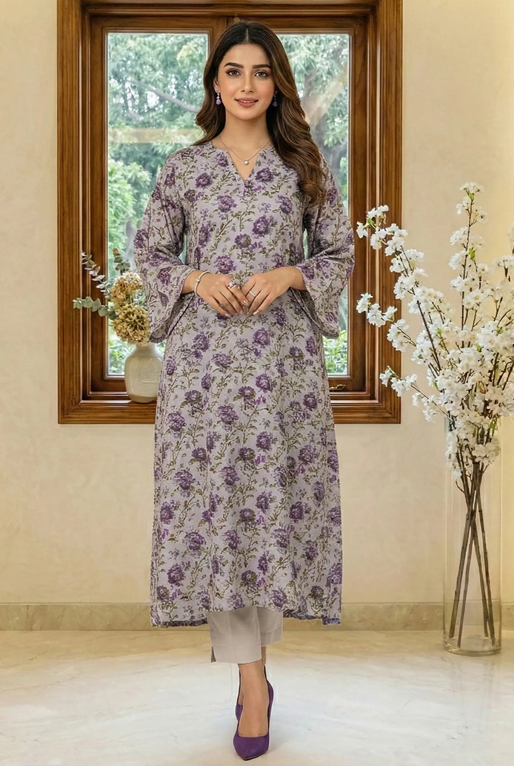 2 Piece Printed Viscose D6