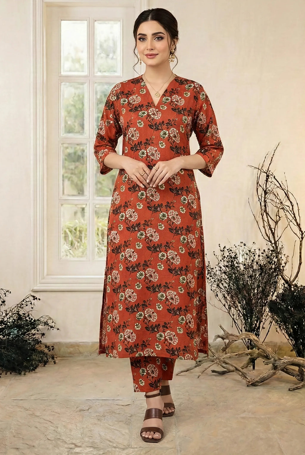 2 Piece Printed Viscose D4