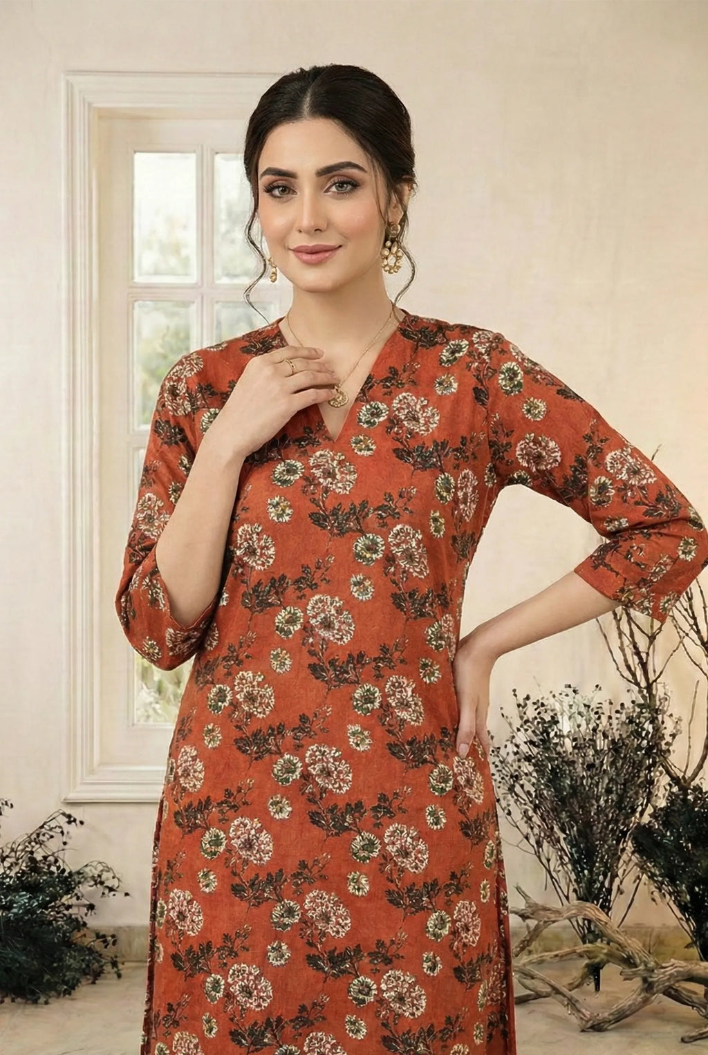 2 Piece Printed Viscose D4