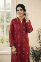 2 Piece Embroidered Dhanak D2