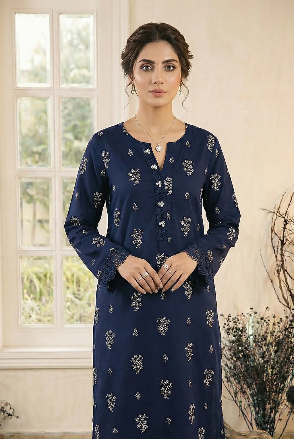 2 Piece Embroidered Viscose