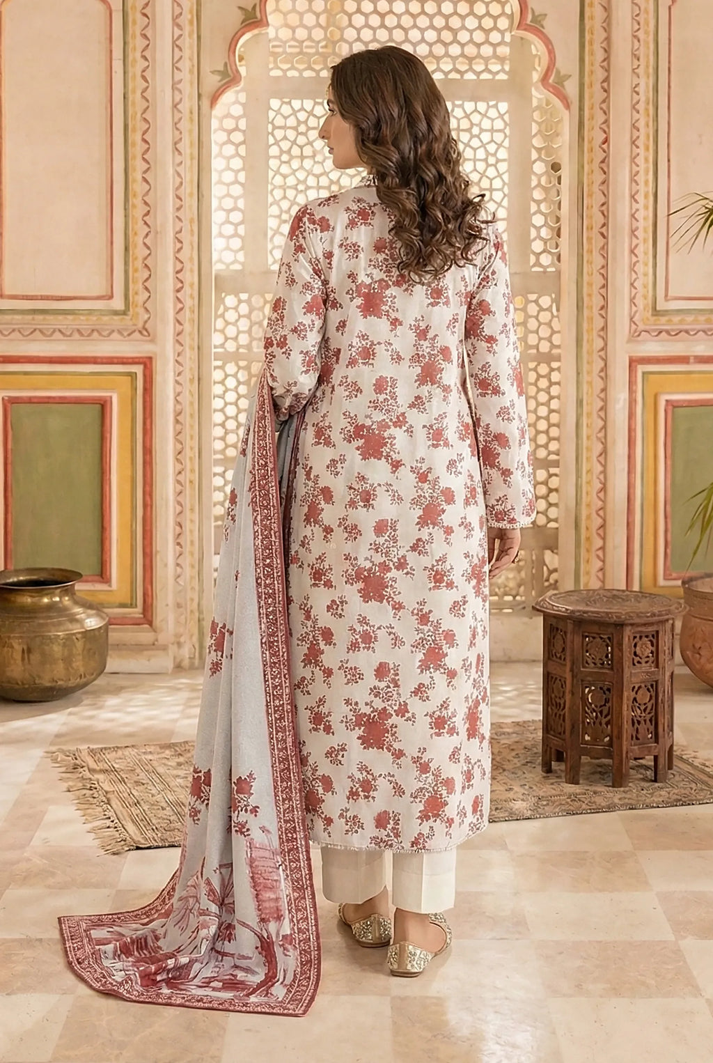 3 Piece Printed Khaddar D15