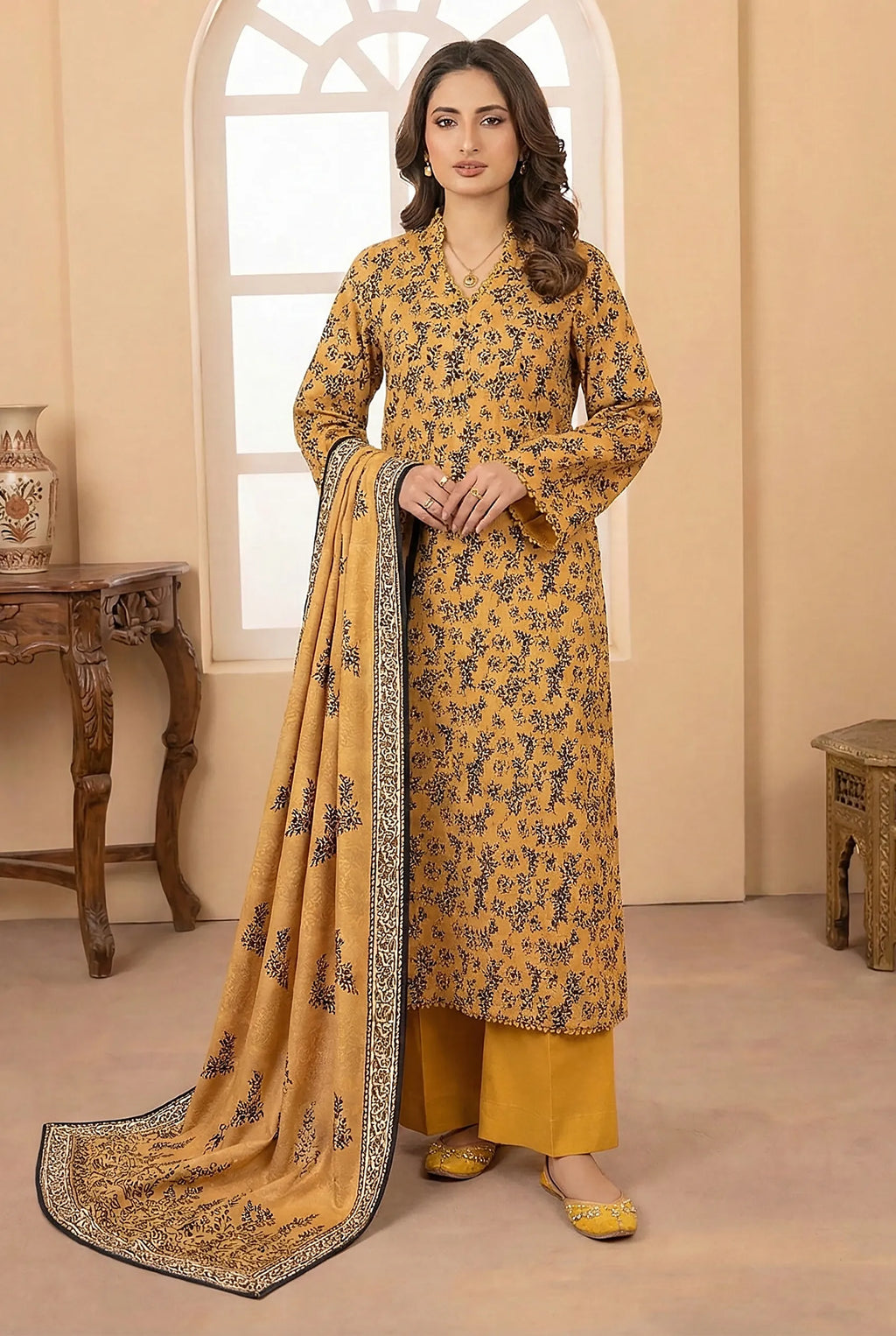 3 Piece Printed Khaddar D11
