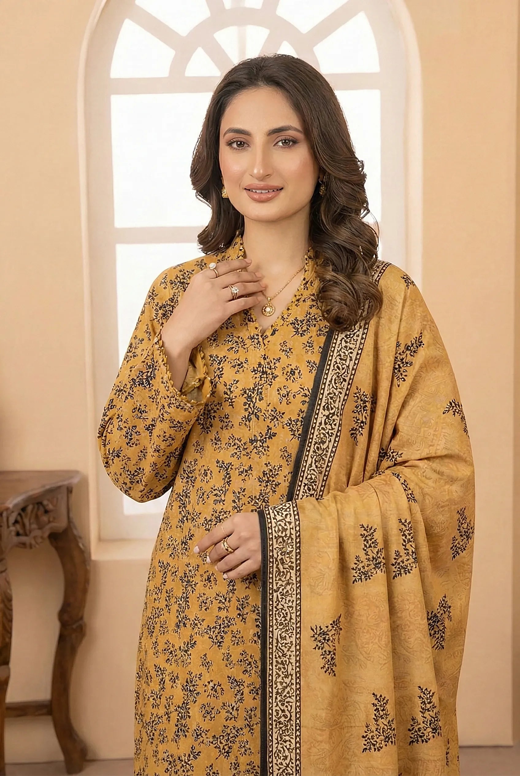 3 Piece Printed Khaddar D11