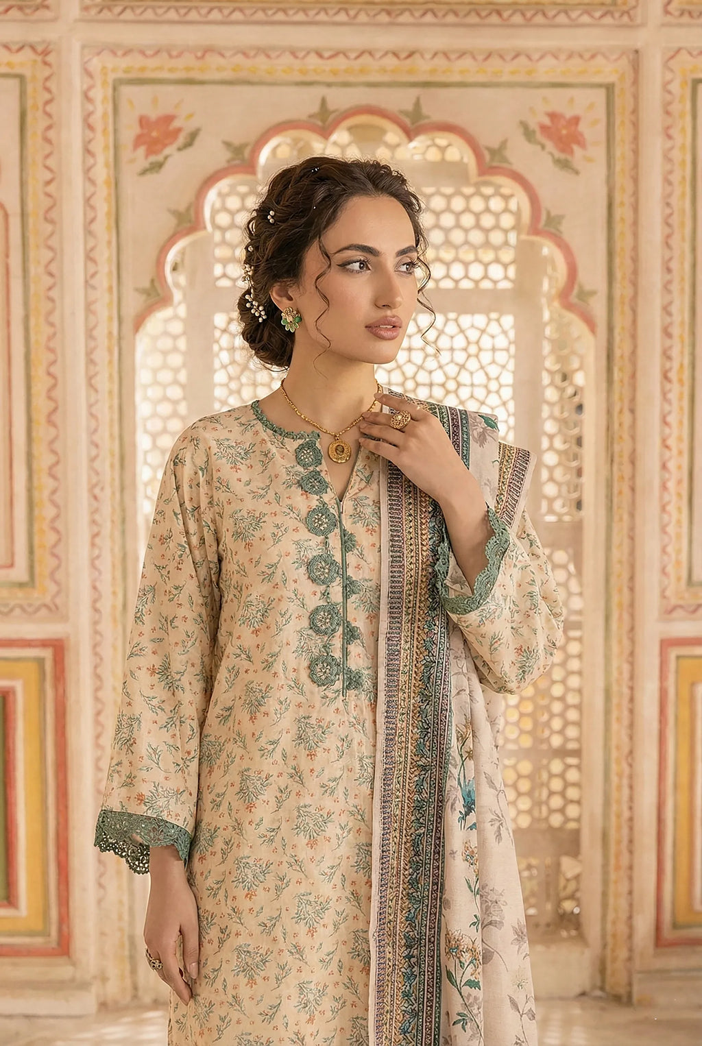 3 Piece Printed Khaddar D8