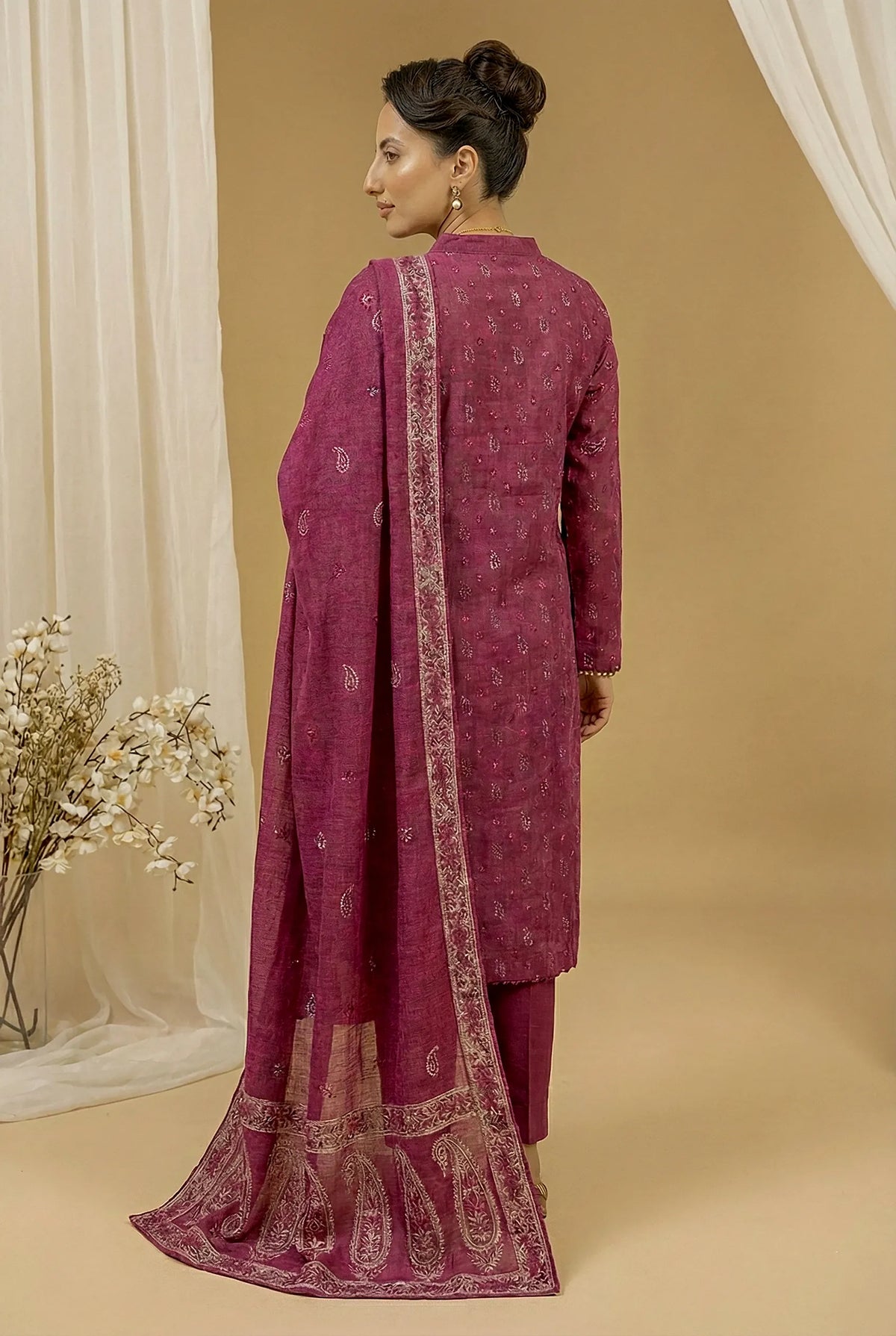 3 Piece Printed Khaddar D1