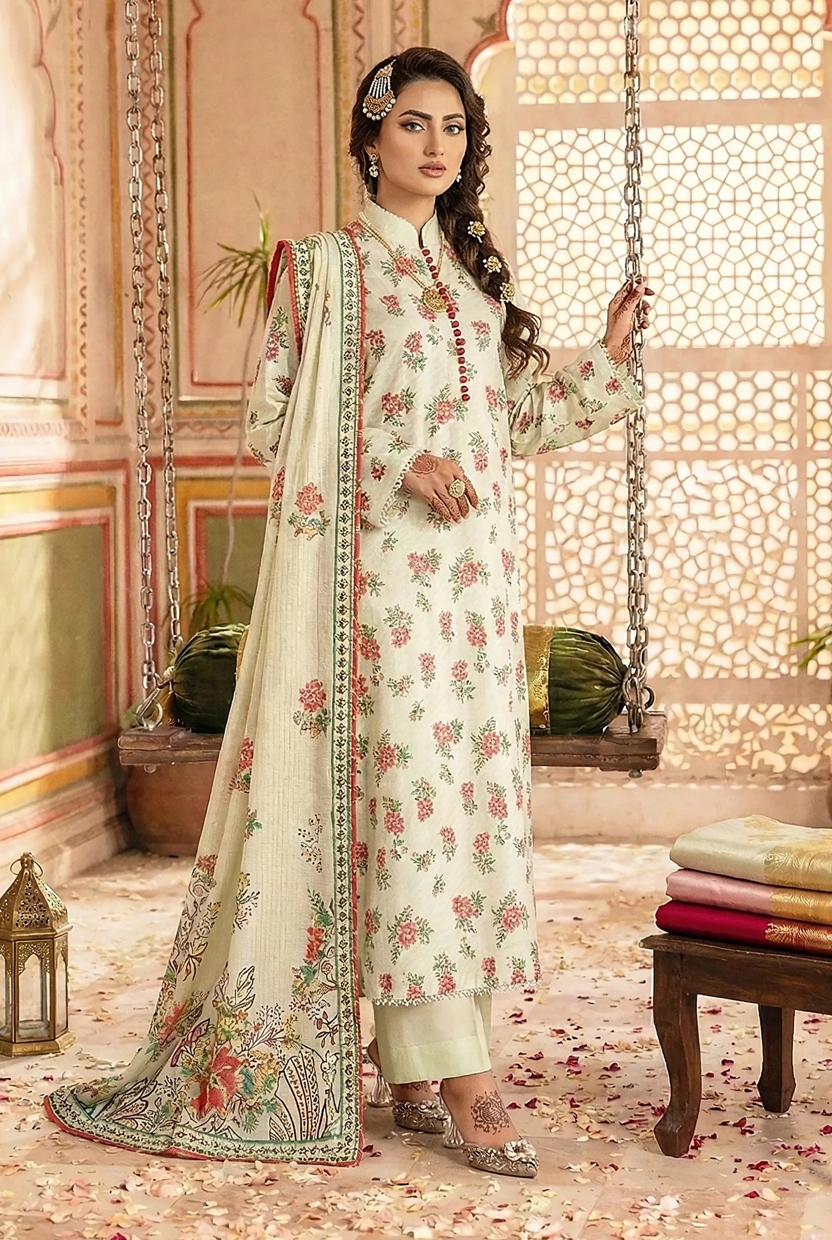 3 Piece Printed Khaddar D3 Main image