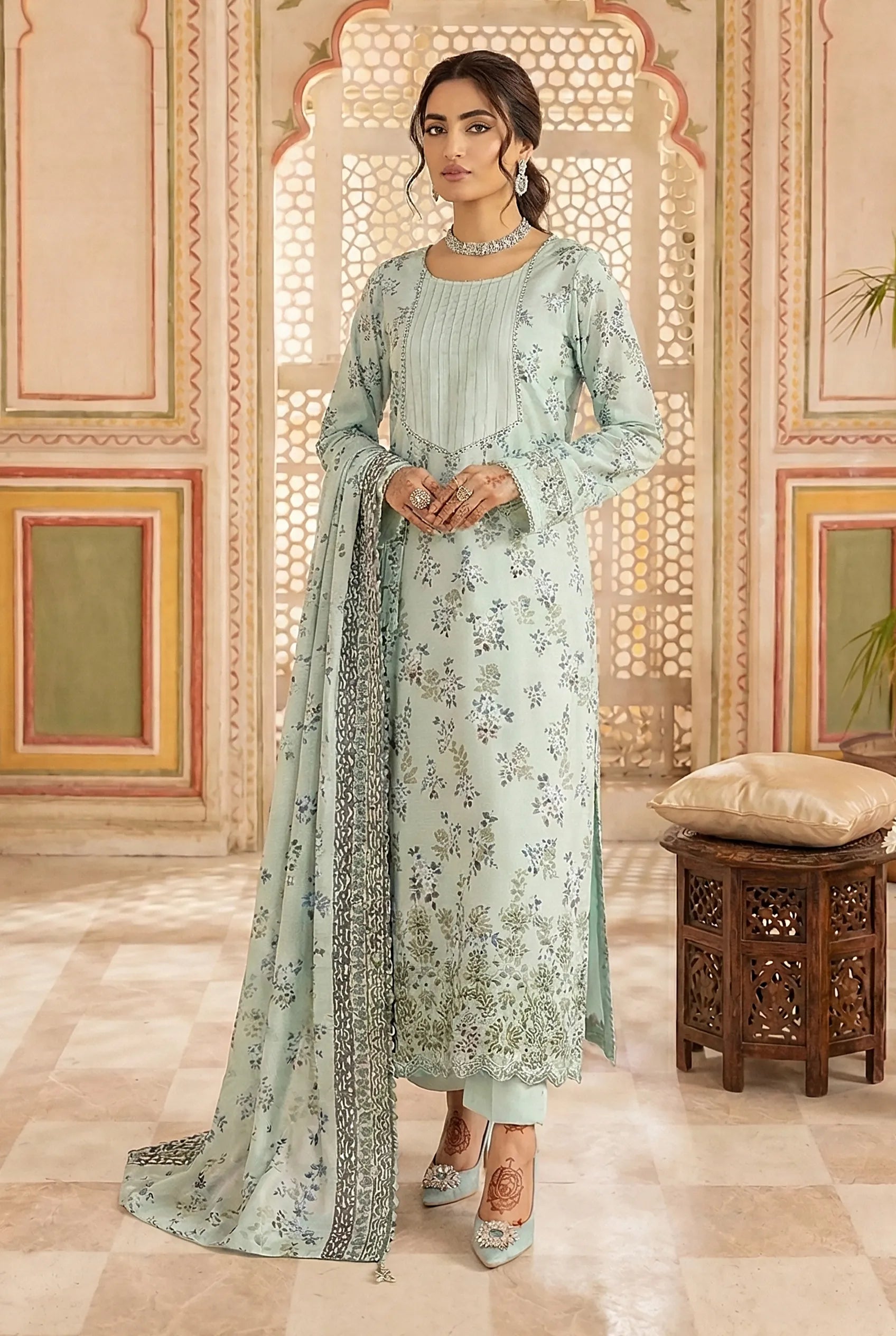 3 Piece Printed Khaddar D2 Main image