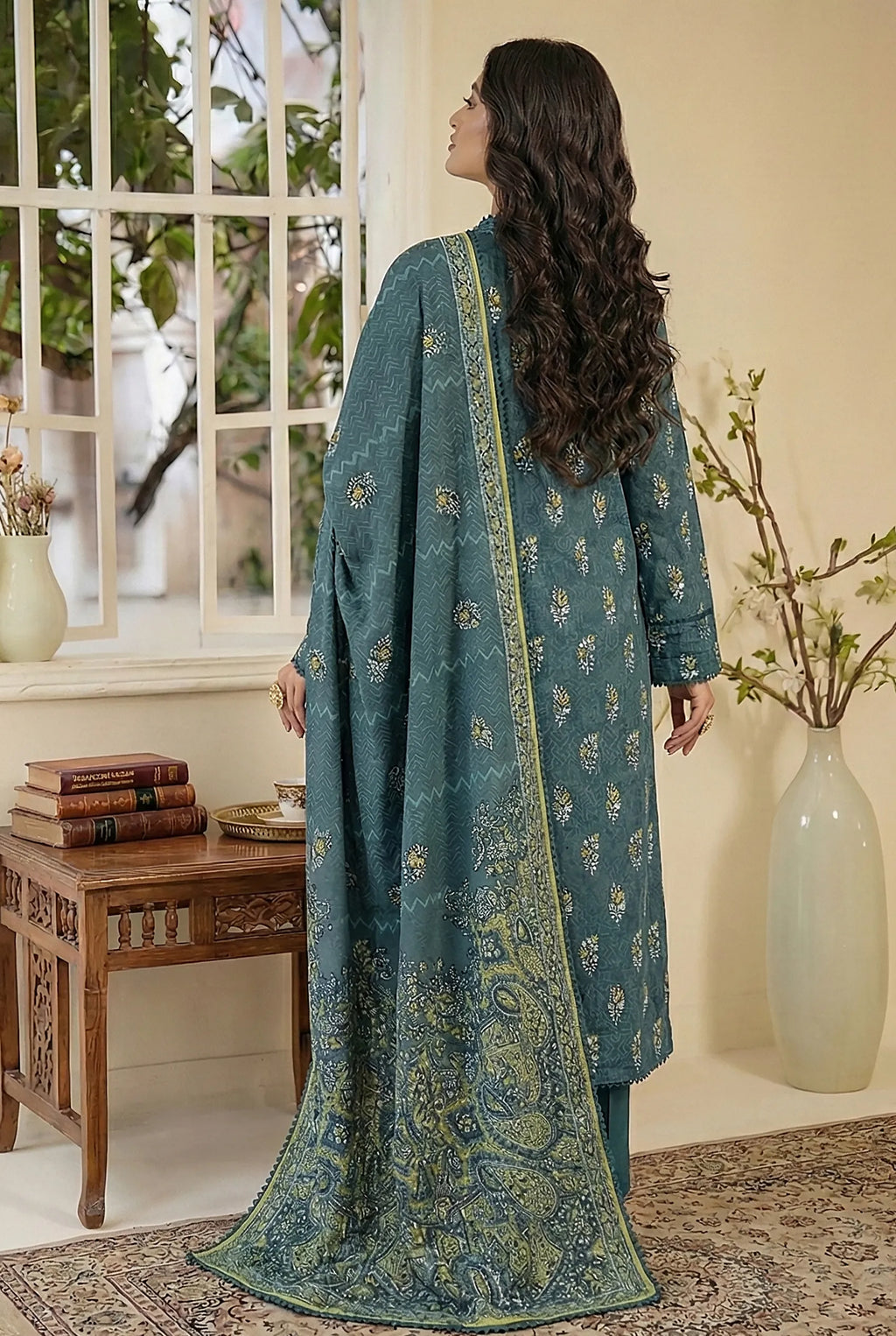 3 Piece Printed Khaddar D3