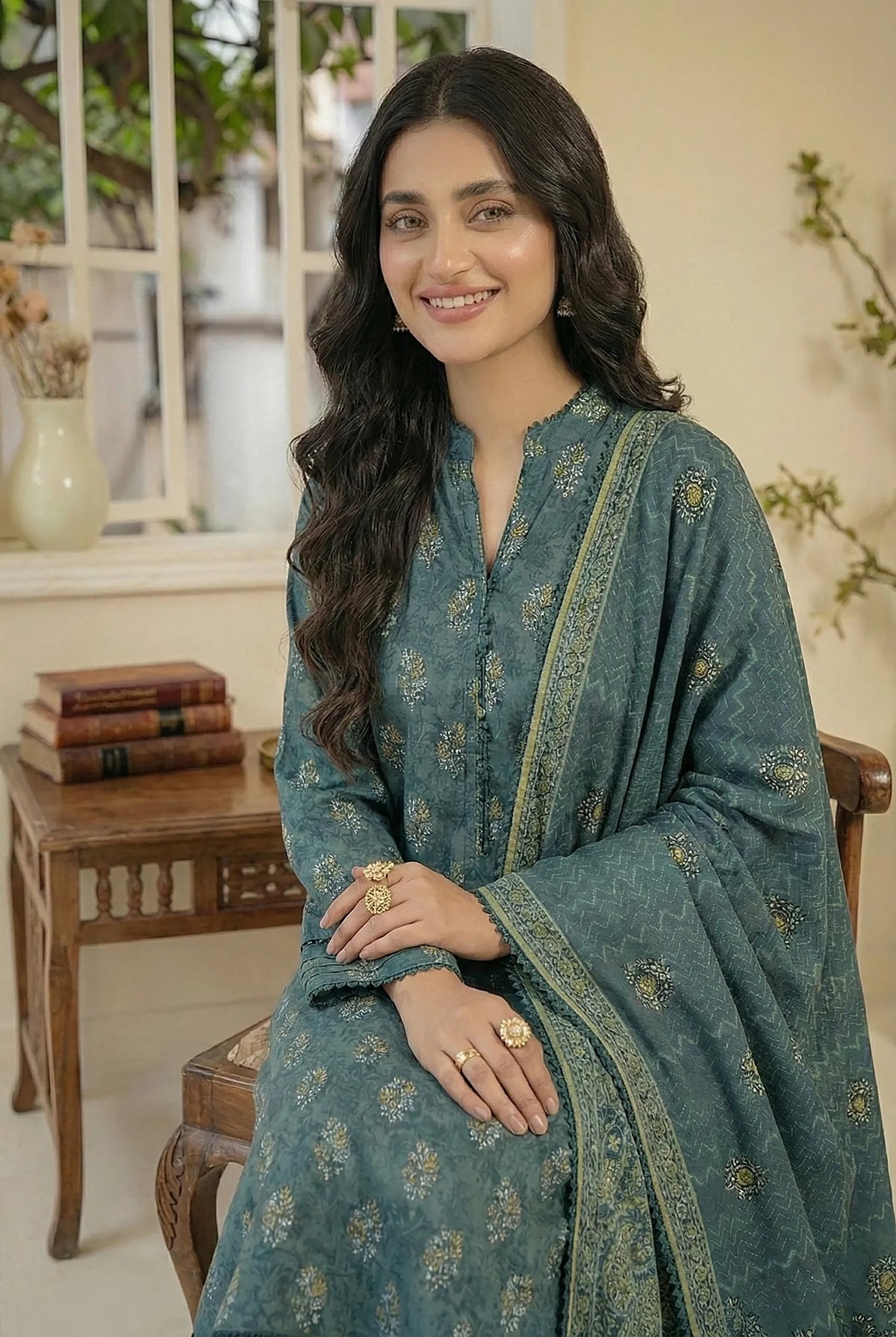 3 Piece Printed Khaddar D3