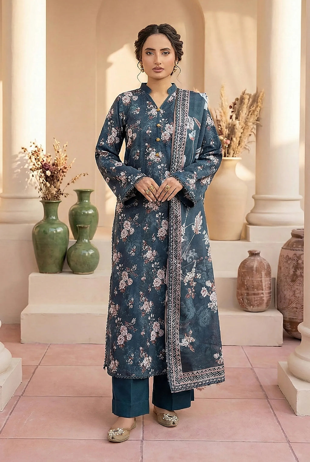 3 Piece Printed Khaddar D13