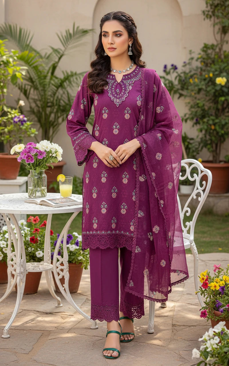 Gul-e-Sehar Embroidered Lawn D11