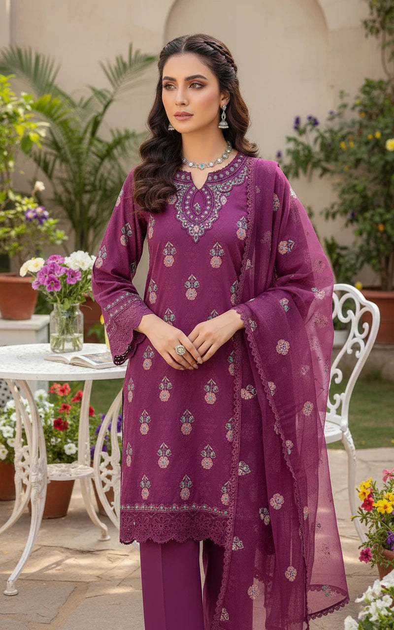Gul-e-Sehar Embroidered Lawn D11