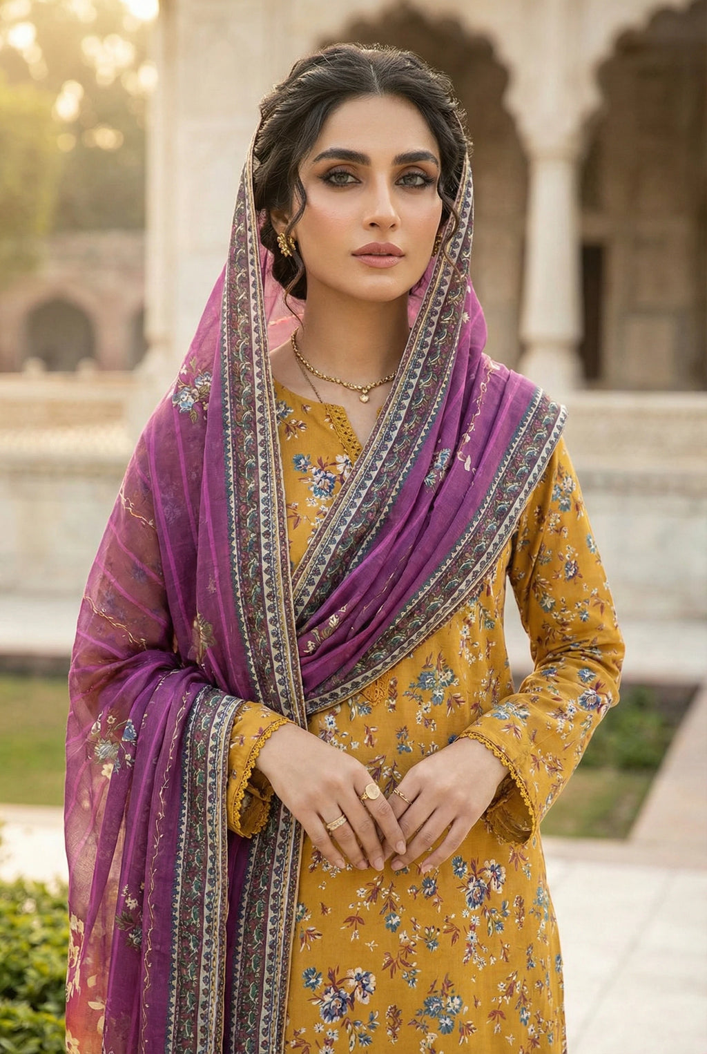 Saqafat Unstitched Lawn D13