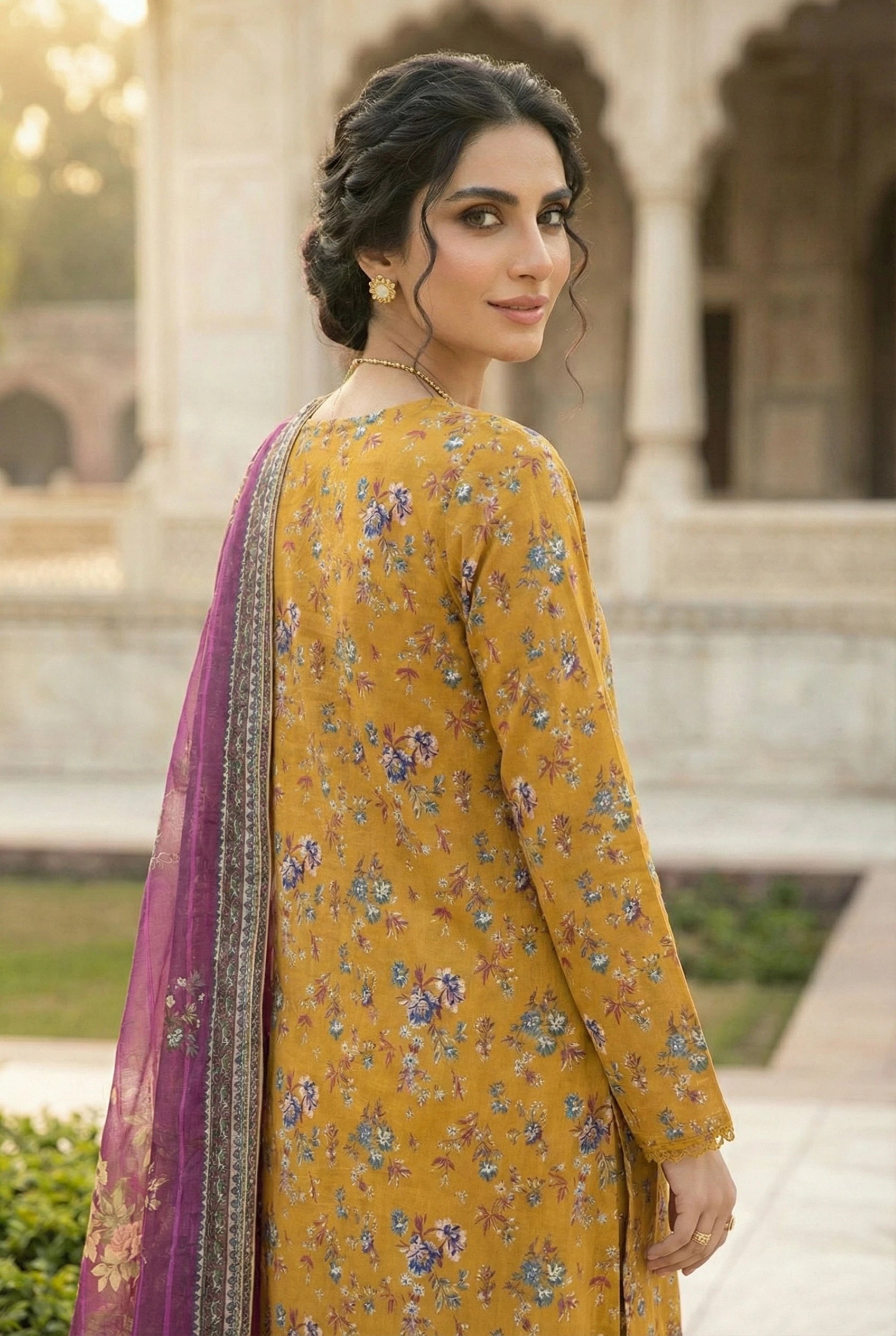 Saqafat Unstitched Lawn D13 Secondary image