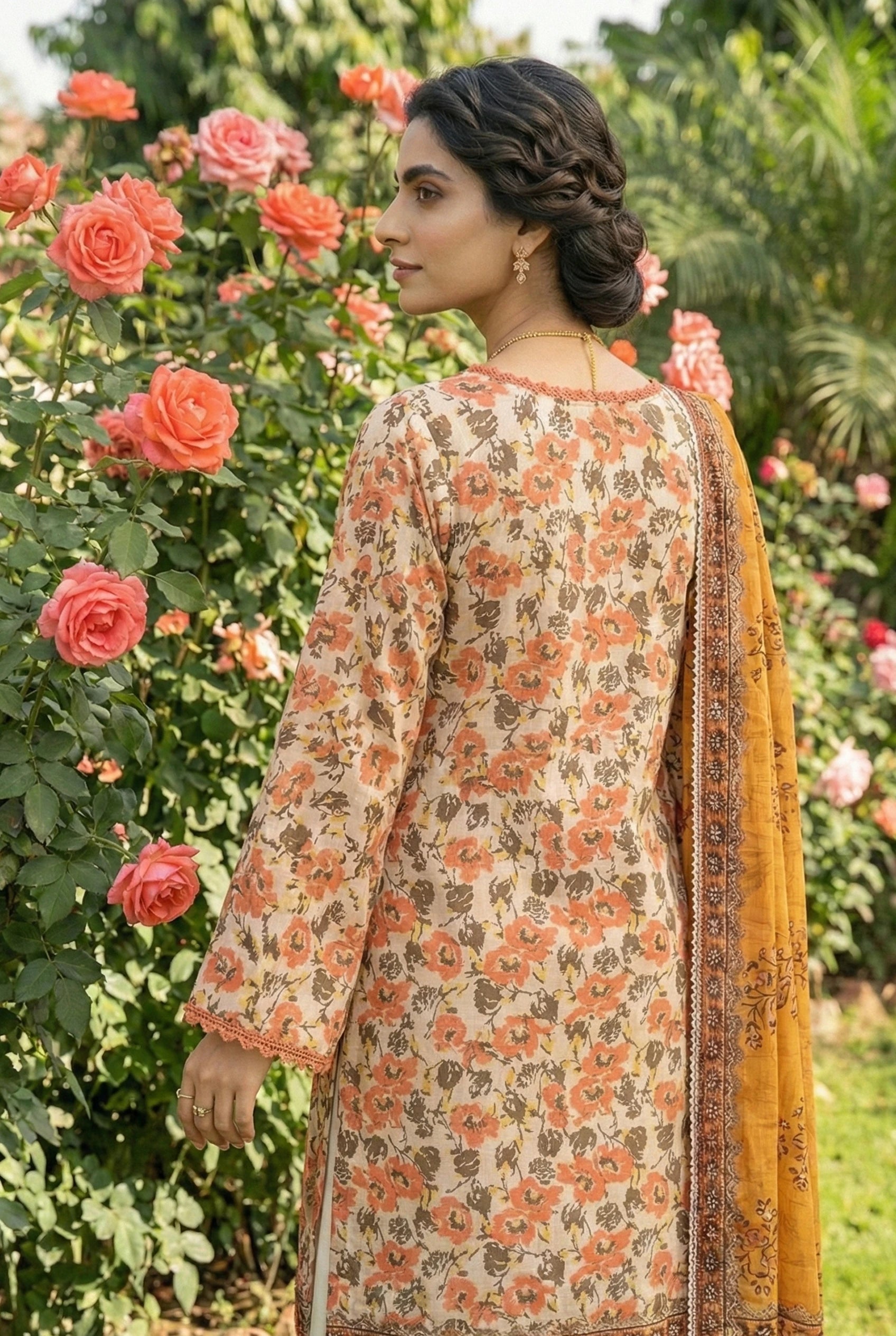 Bagh-e-Iram Jacquard Lawn D15 Secondary image