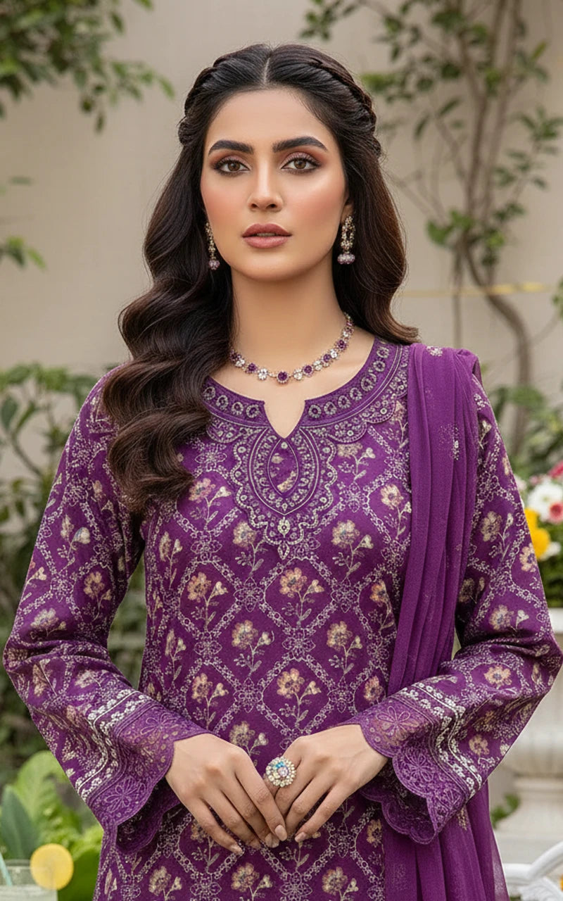 Gul-e-Sehar Embroidered Lawn D15