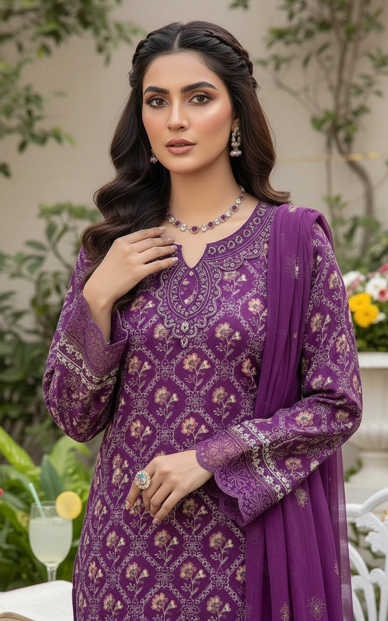 Gul-e-Sehar Embroidered Lawn D15