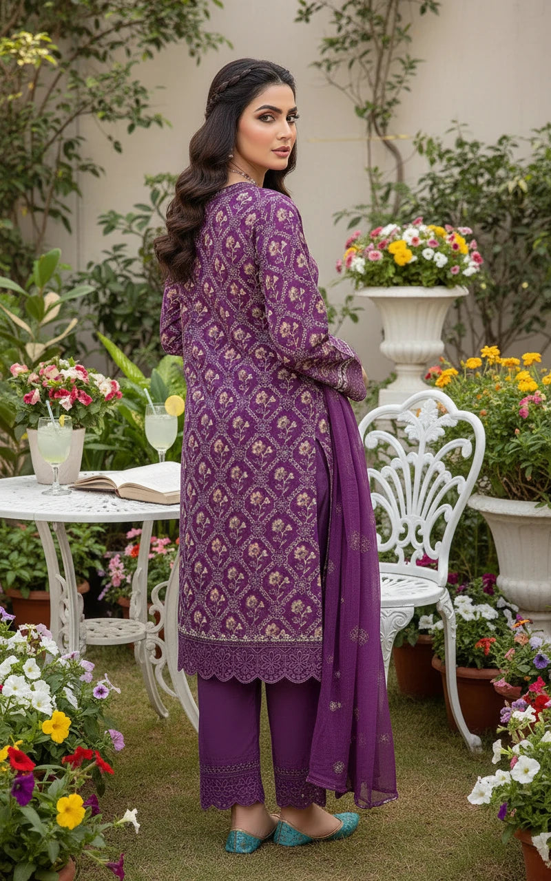 Gul-e-Sehar Embroidered Lawn D15 Secondary image