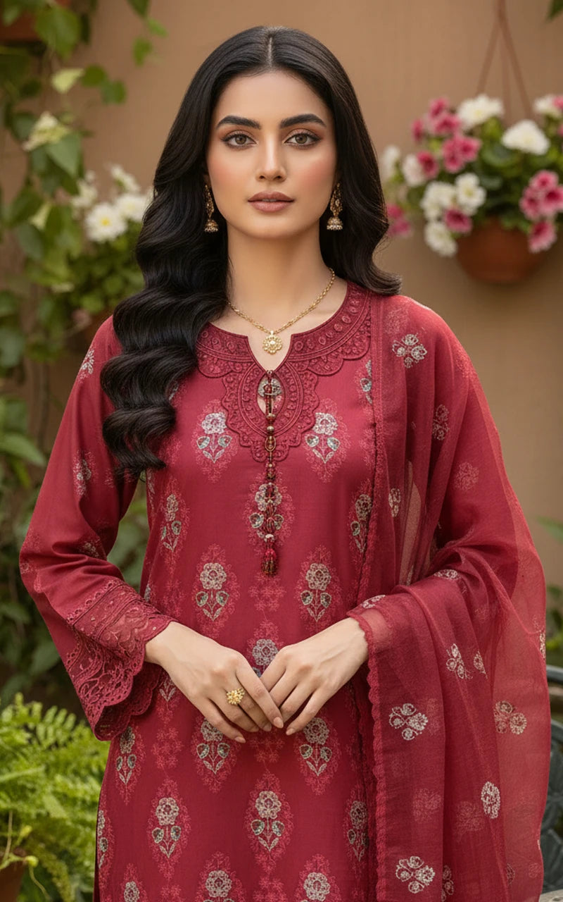Gul-e-Sehar Embroidered Lawn D1
