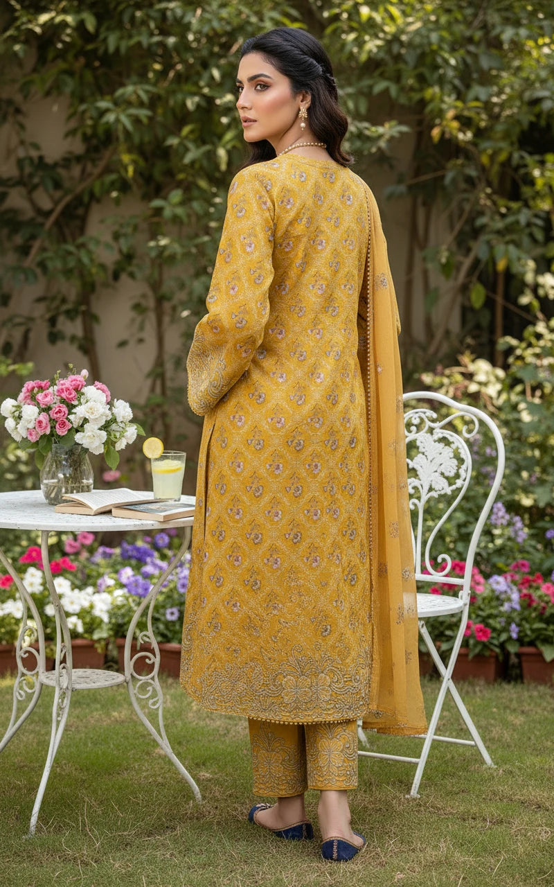 Gul-e-Sehar Embroidered Lawn D20 Secondary image