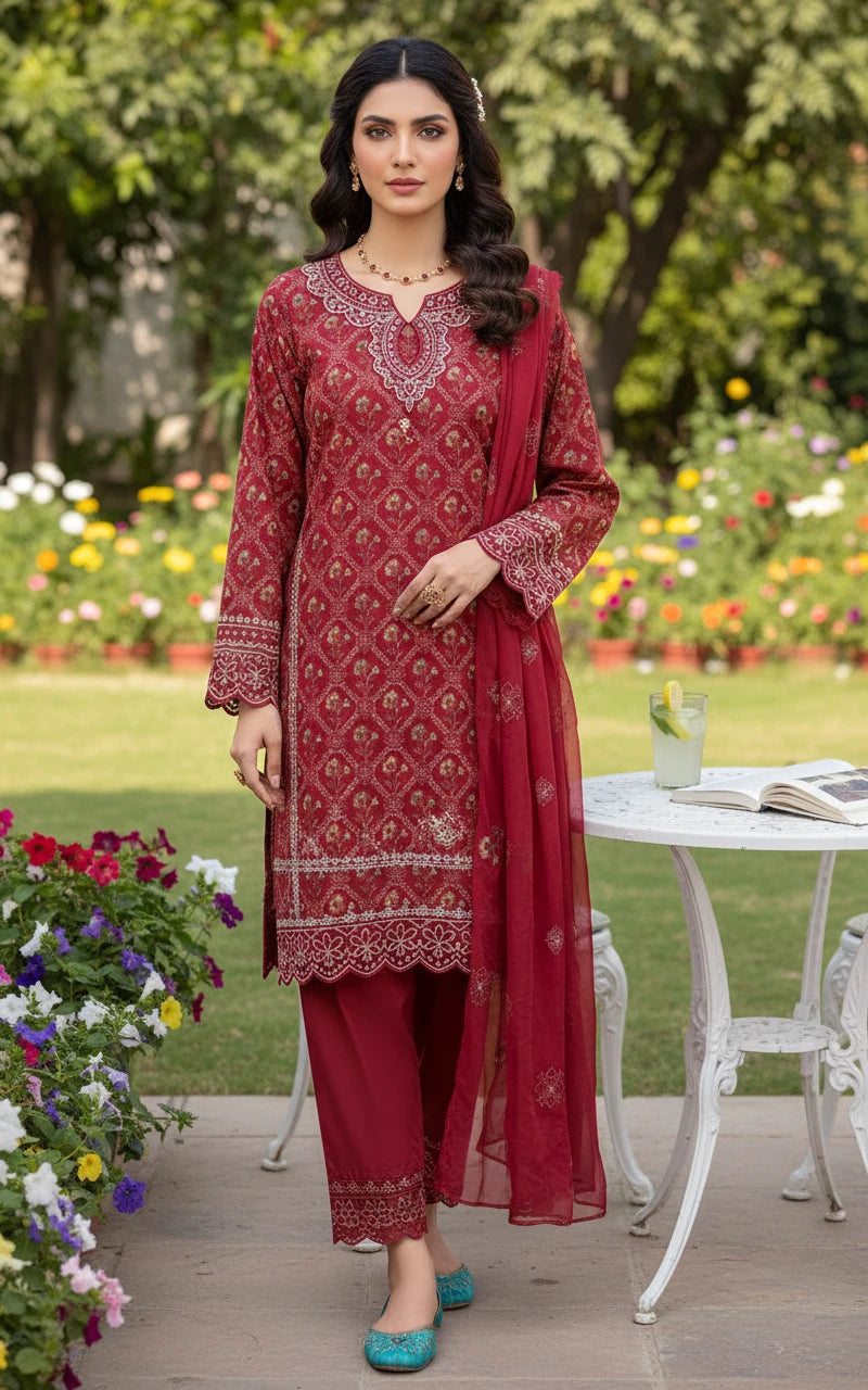 Gul-e-Sehar Embroidered Lawn D3