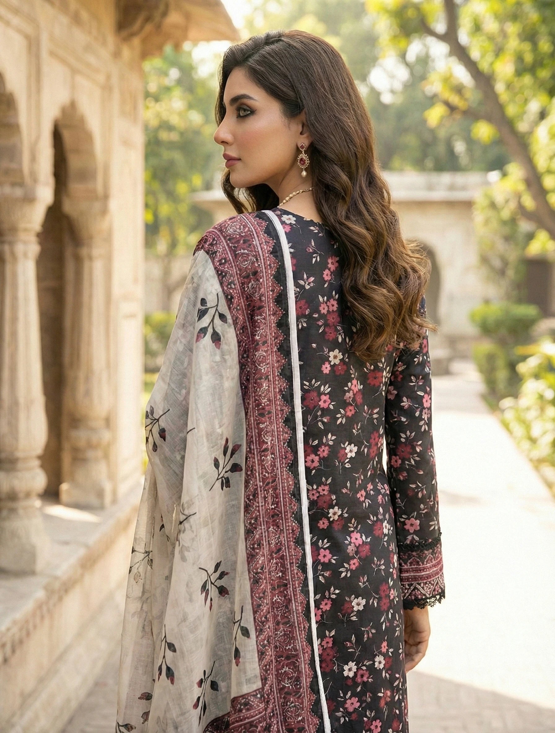 Saqafat Unstitched Lawn D6 Secondary image