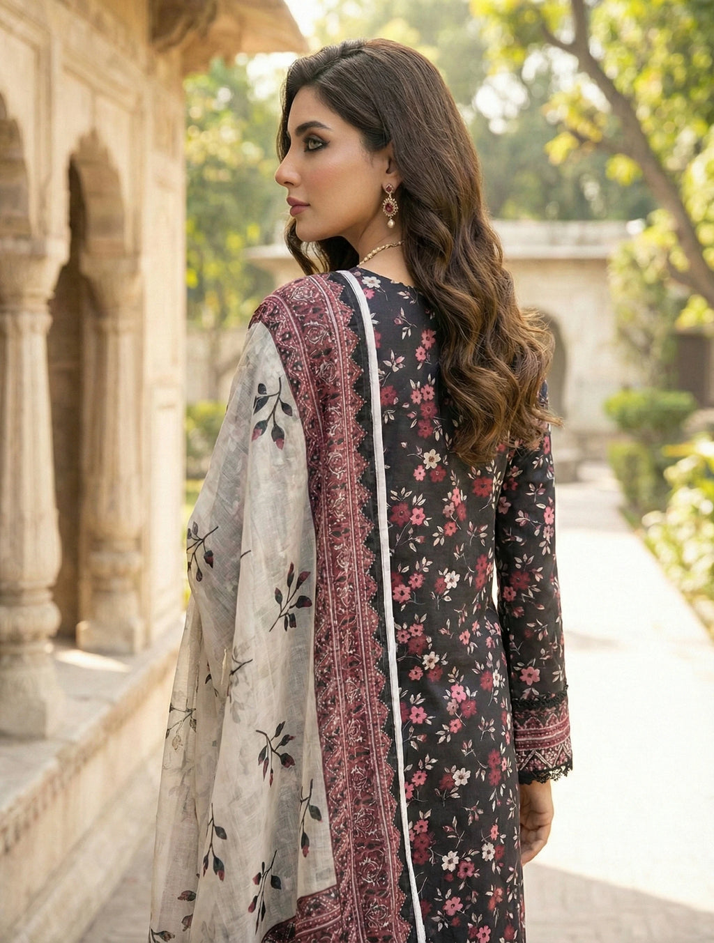 Saqafat Unstitched Lawn D6