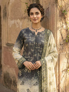 Saqafat Unstitched Lawn D8